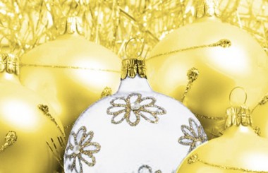 L'Agitateur Floral | image du Sapin Floqué Décoré Blanc et Or