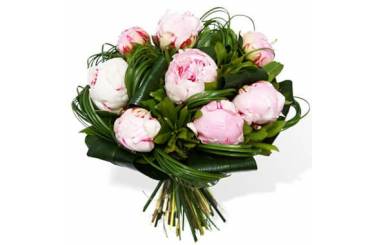 L'Agitateur Floral | image du Bouquet rond de Pivoines roses