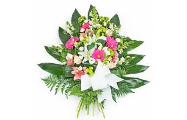 L'Agitateur Floral | image de la gerbe de fleurs dans les tons rose & blanc