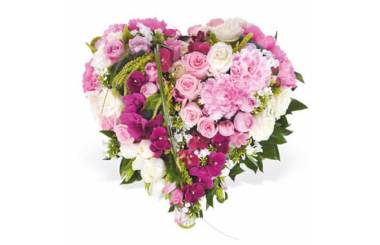 L'Agitateur Floral | Image du coeur en fleurs dans les tons roses Songe