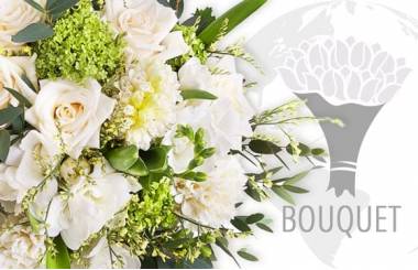L'Agitateur Floral | image du bouquet pour l'international dans les tons blancs