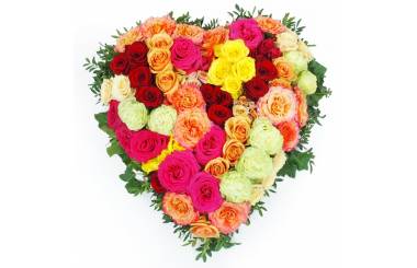 Image Cœur de fleurs piquées de deuil "Hérodote" | L'Agitateur Floral