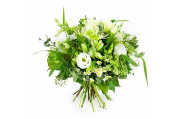 Image Bouquet champêtre tons blancs "Ajaccio" | L'Agitateur Floral