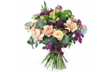 Image principale : Bouquet rose & violet "Saint-Emilion"| L'Agitateur Floral