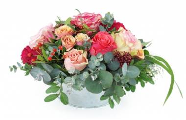 Image Composition florale ronde de rose "Caracas"| L'Agitateur Floral