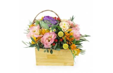 Image Composition florale carrée colorée "Miami"| L'Agitateur Floral