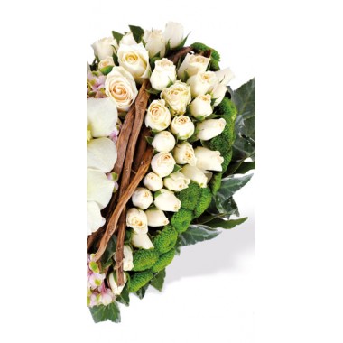 mosaïque : vue sur le demi coeur blanc douceur